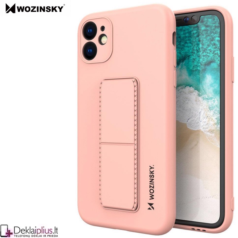 Wozinsky silikoninis dėklas - stovas rausvas (Apple Iphone 11 Pro Max) Wozinsky silikoninis dėklas - stovas rausvas (Apple Iphone 11 Pro Max)